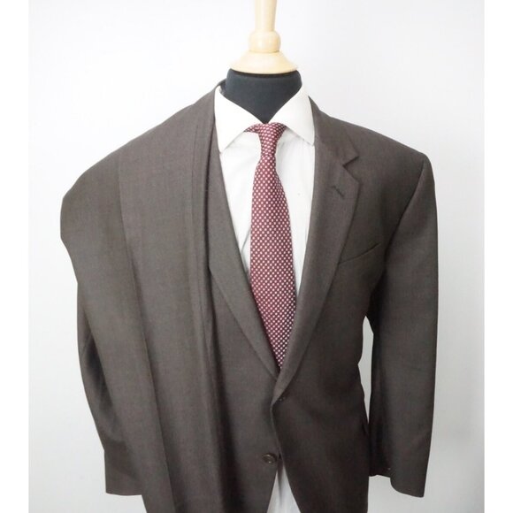 Coppley Galen VBC Wool Brown Nailhead 2 Pc Suit Jacket Pants Sz 49R - Picture 4 of 11